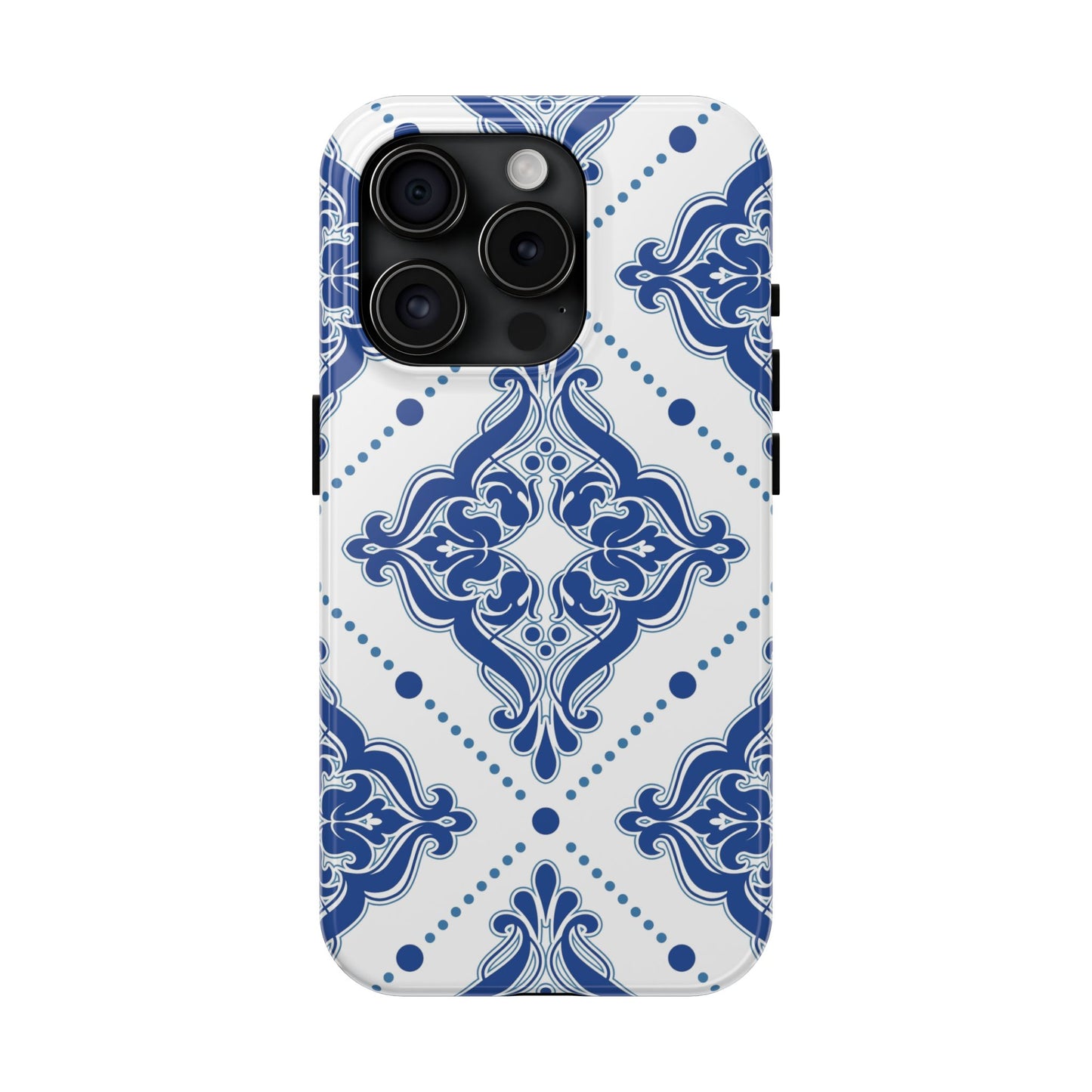 Azure Mozaic, Blue and white tile phone case, Mediterranean Tile design, Santorini Phone case