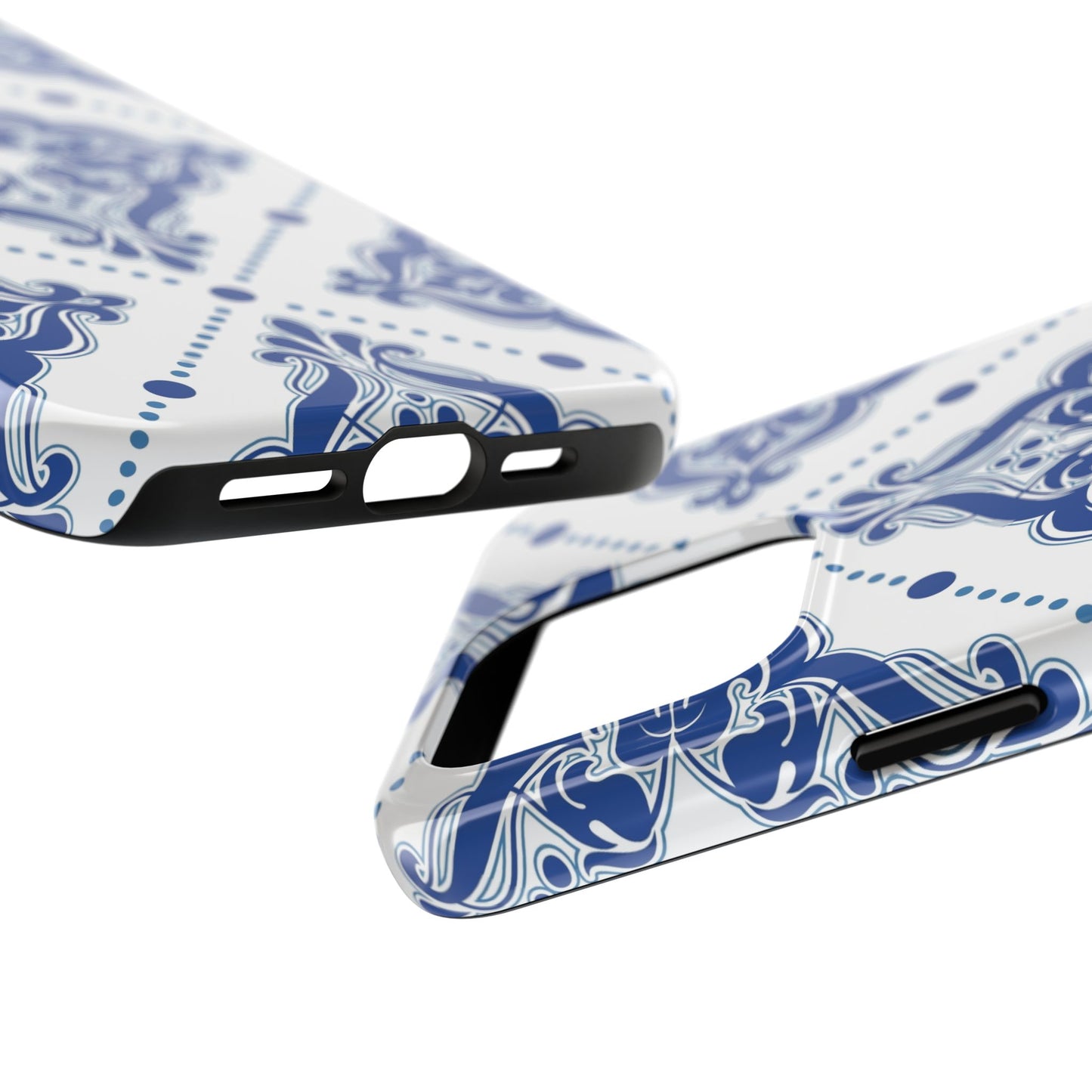 Azure Mozaic, Blue and white tile phone case, Mediterranean Tile design, Santorini Phone case