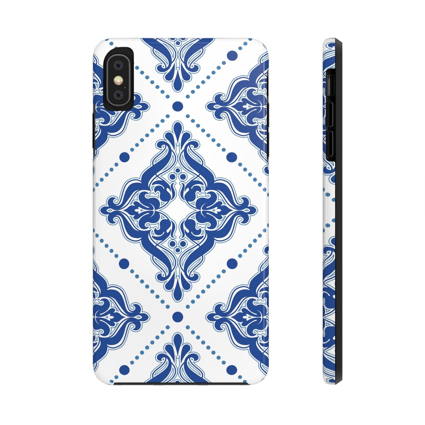Azure Mozaic, Blue and white tile phone case, Mediterranean Tile design, Santorini Phone case