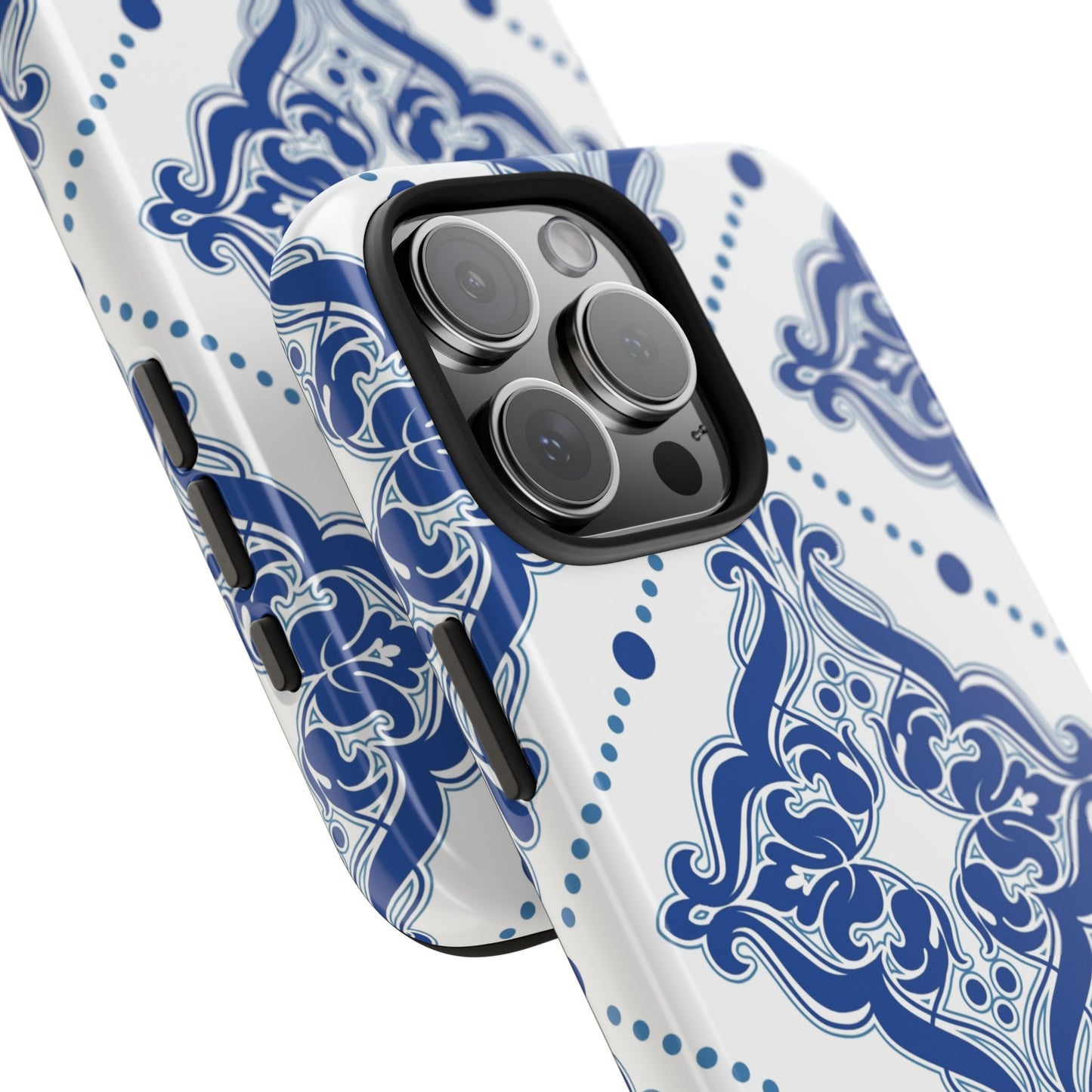 Azure Mozaic, Blue and white tile phone case, Mediterranean Tile design, Santorini Phone case