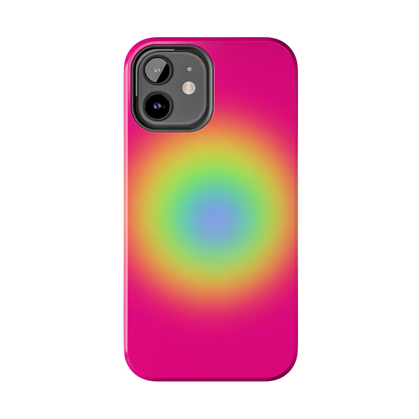 Pink Aura Phone Case, Pink, Yellow, Trendy, Clean Girl Aesthetic, Preppy, Glossy Phone Case