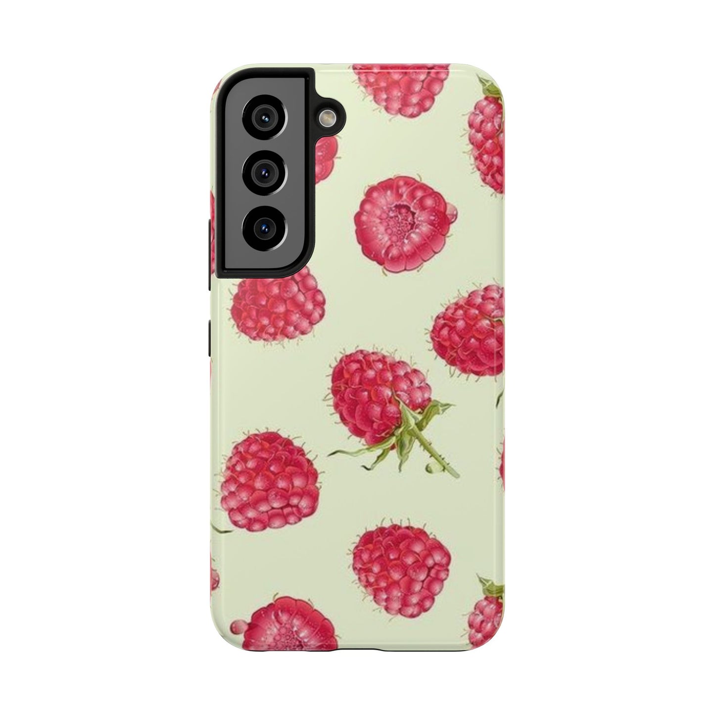 Raspberry Phone Case, Fruit, Cute, Clean Girl, Glossy Phone Case