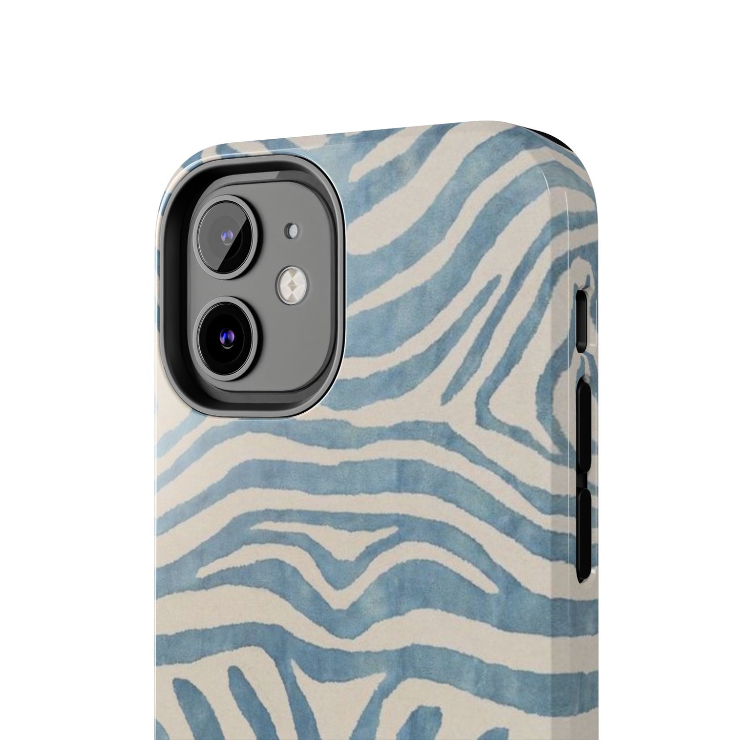 Blue Zebra Print Aesthetic Phone Case