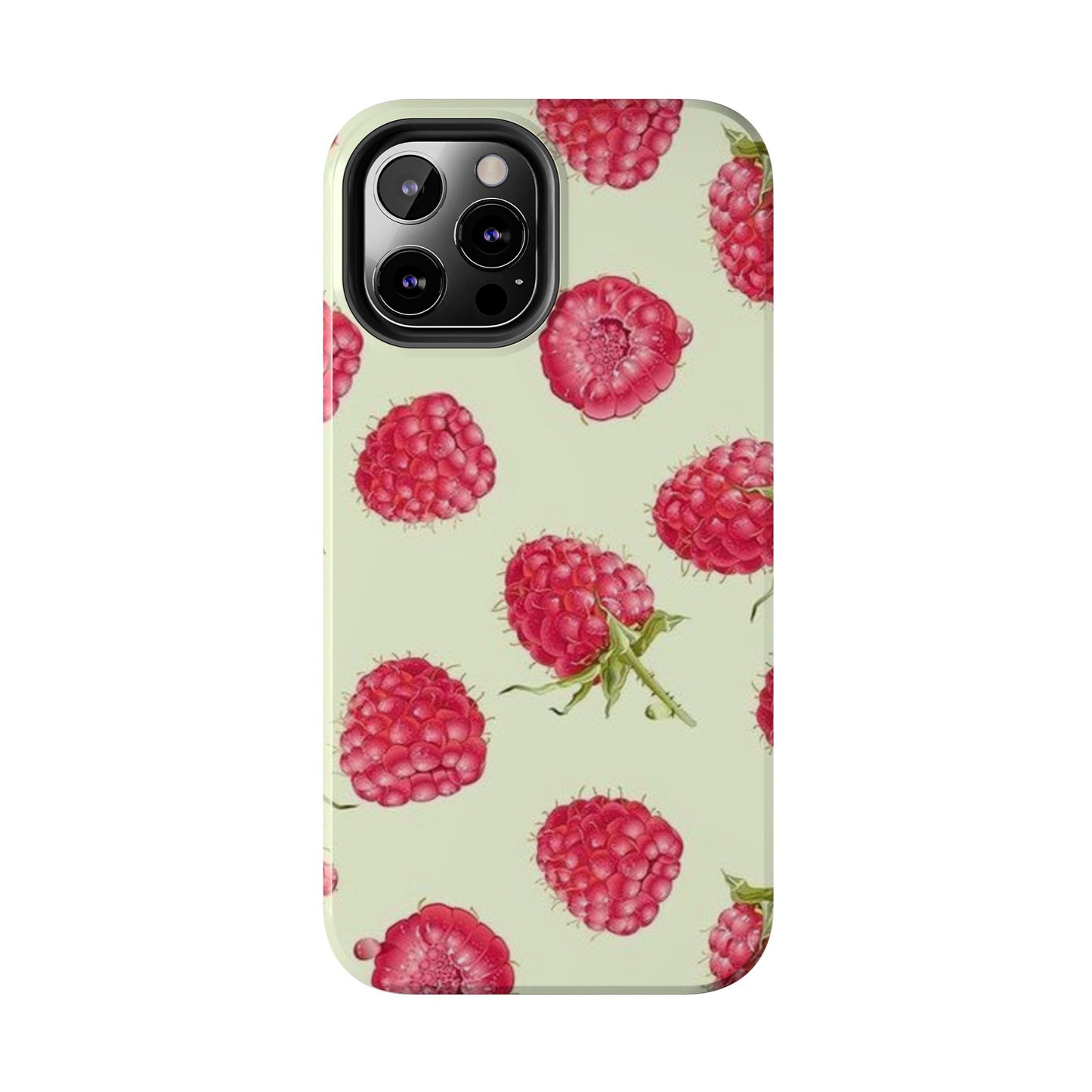 Raspberry Phone Case, Fruit, Cute, Clean Girl, Glossy Phone Case
