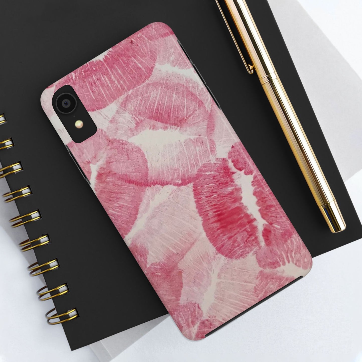 Pink Kiss Lipstick Fashion Aesthetic Glossy Phone Case