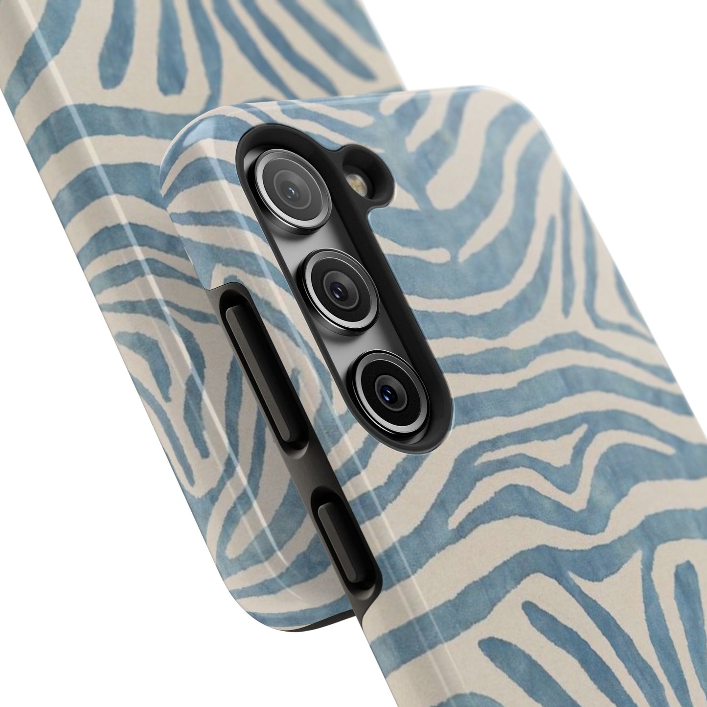 Blue Zebra Print Aesthetic Phone Case