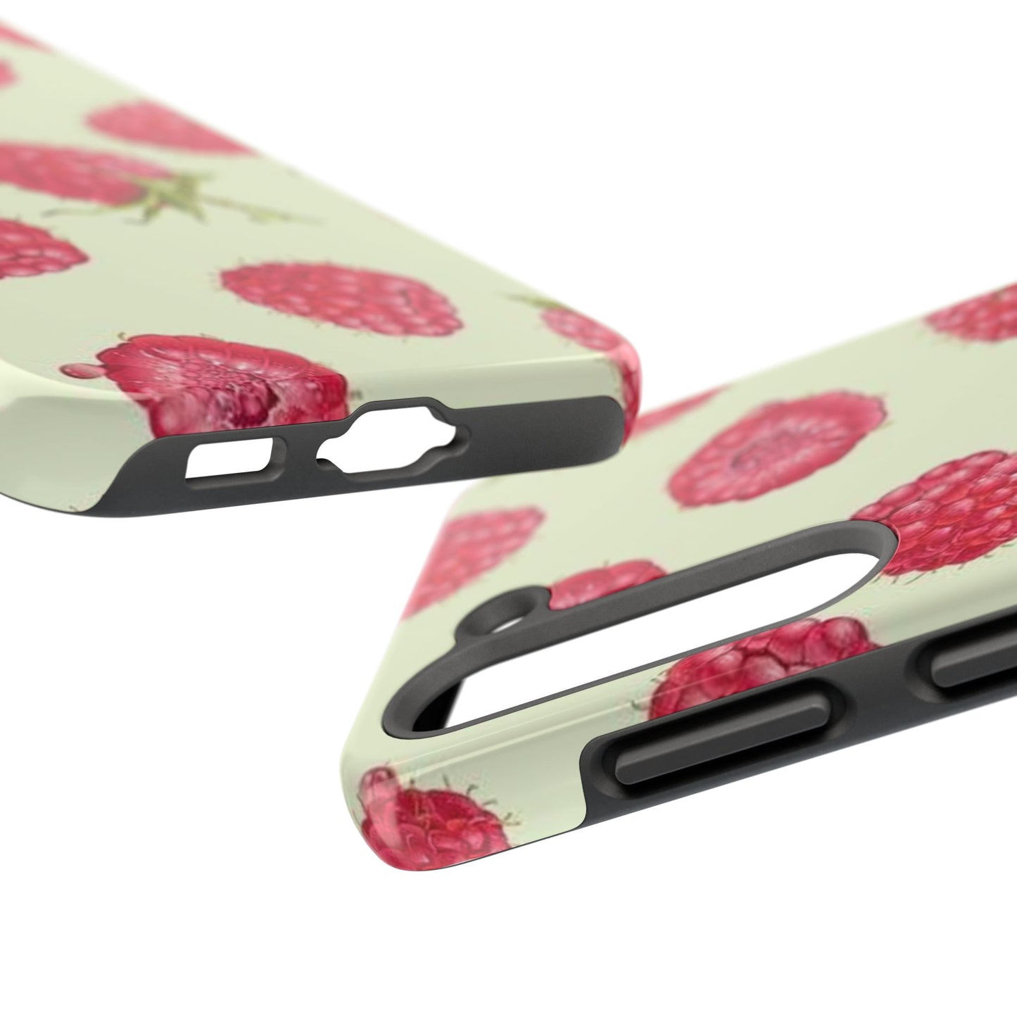 Raspberry Phone Case, Fruit, Cute, Clean Girl, Glossy Phone Case