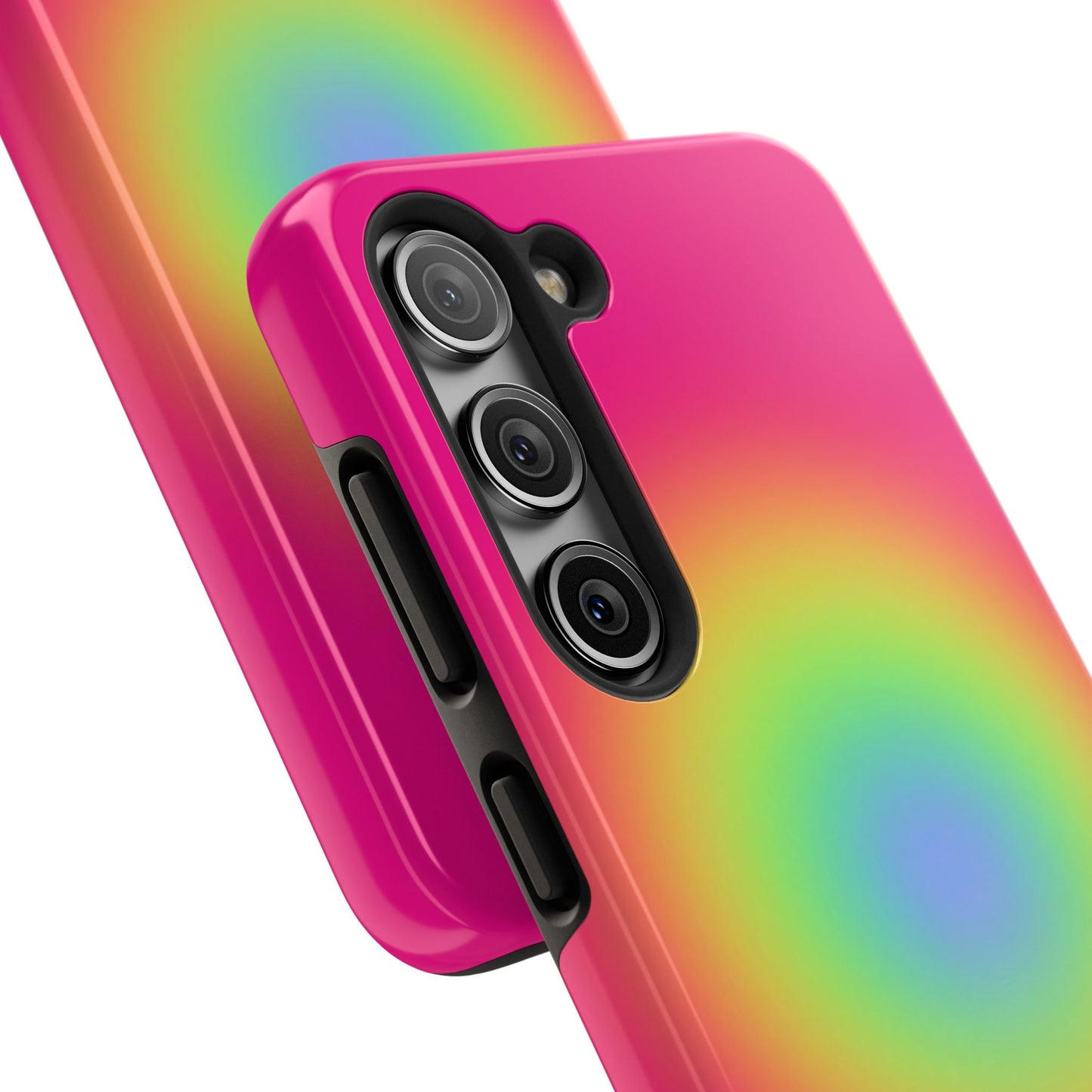 Pink Aura Phone Case, Pink, Yellow, Trendy, Clean Girl Aesthetic, Preppy, Glossy Phone Case