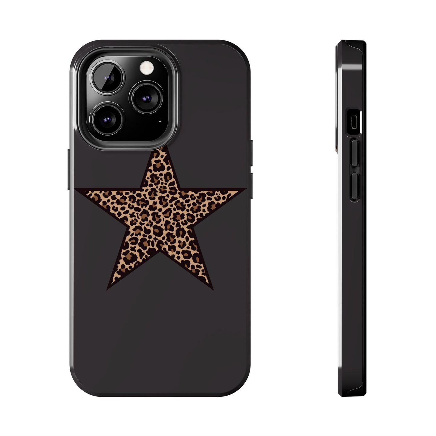 Cheetah Print Star Scandi Style Phone Case
