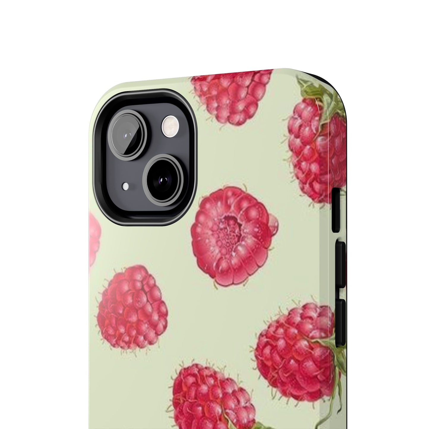Raspberry Phone Case, Fruit, Cute, Clean Girl, Glossy Phone Case