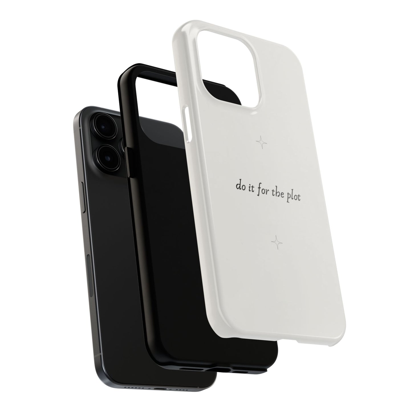 Do It For the Plot Simple Aesthetic Glossy Phone Case with Affirmation