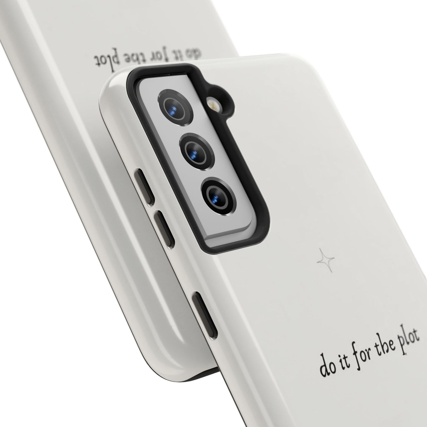Do It For the Plot Simple Aesthetic Glossy Phone Case with Affirmation