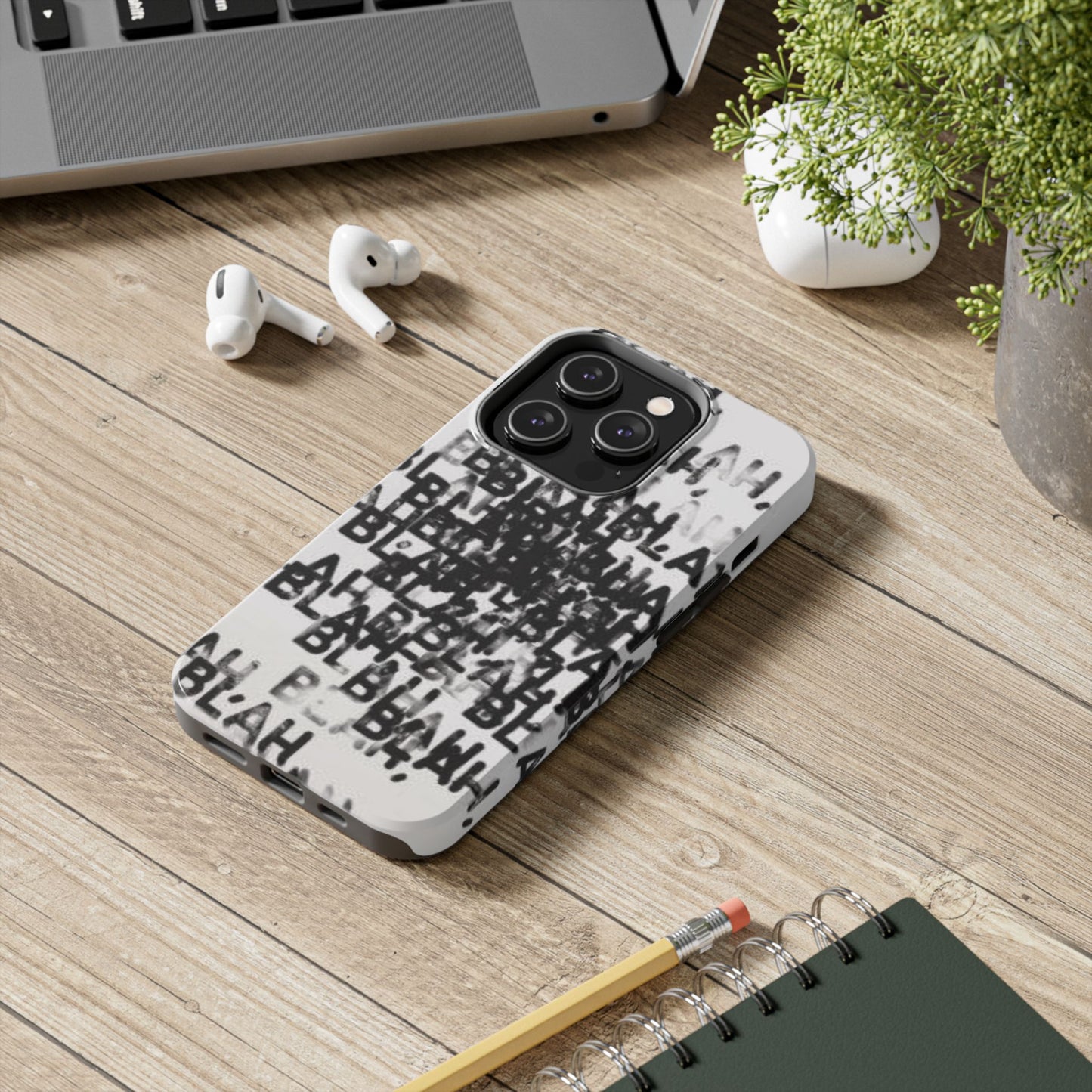 Blah Blah Blah Print Phone Case