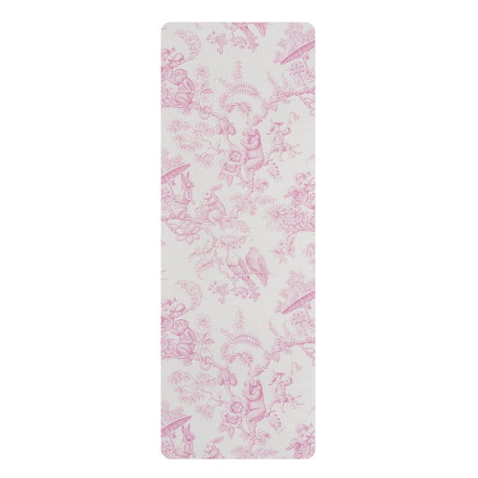 Pink and Creme Print Classy Yoga Mat