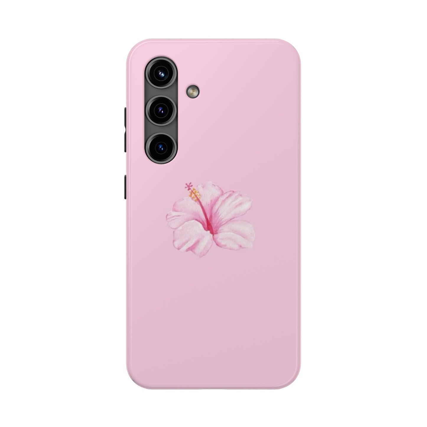 Hibiscus Flower Phone Case, Pink, Tropical, Hawaiin, Clean Girl Aesthetic, Preppy, Glossy Phone Case