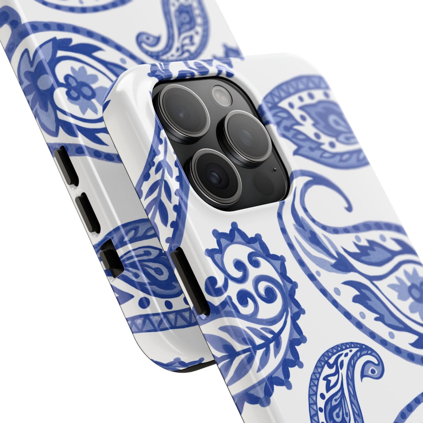 Paisley Blue and White phone case