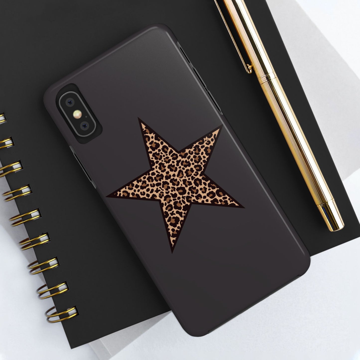 Cheetah Print Star Scandi Style Phone Case