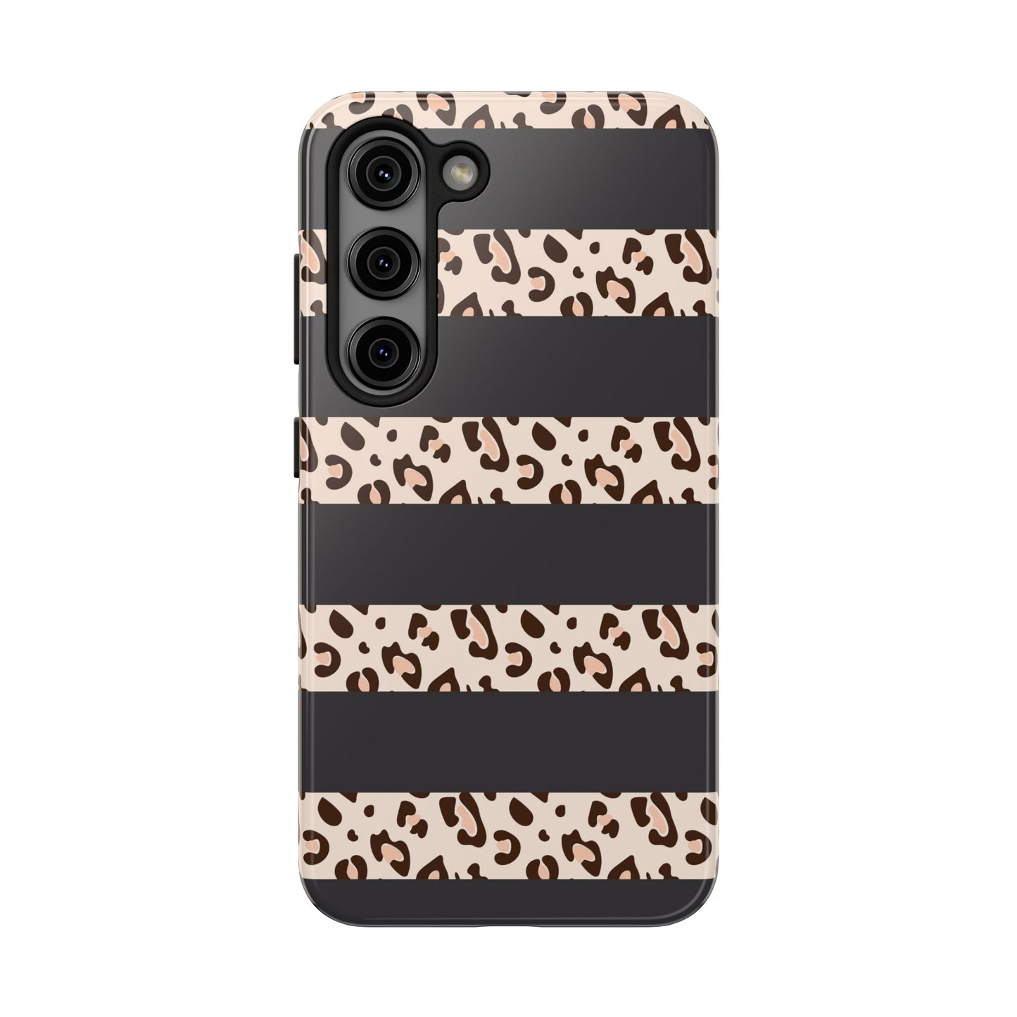 Cheetah Print Striped iPhone Case – Black Striped Cheetah Print Aesthetic