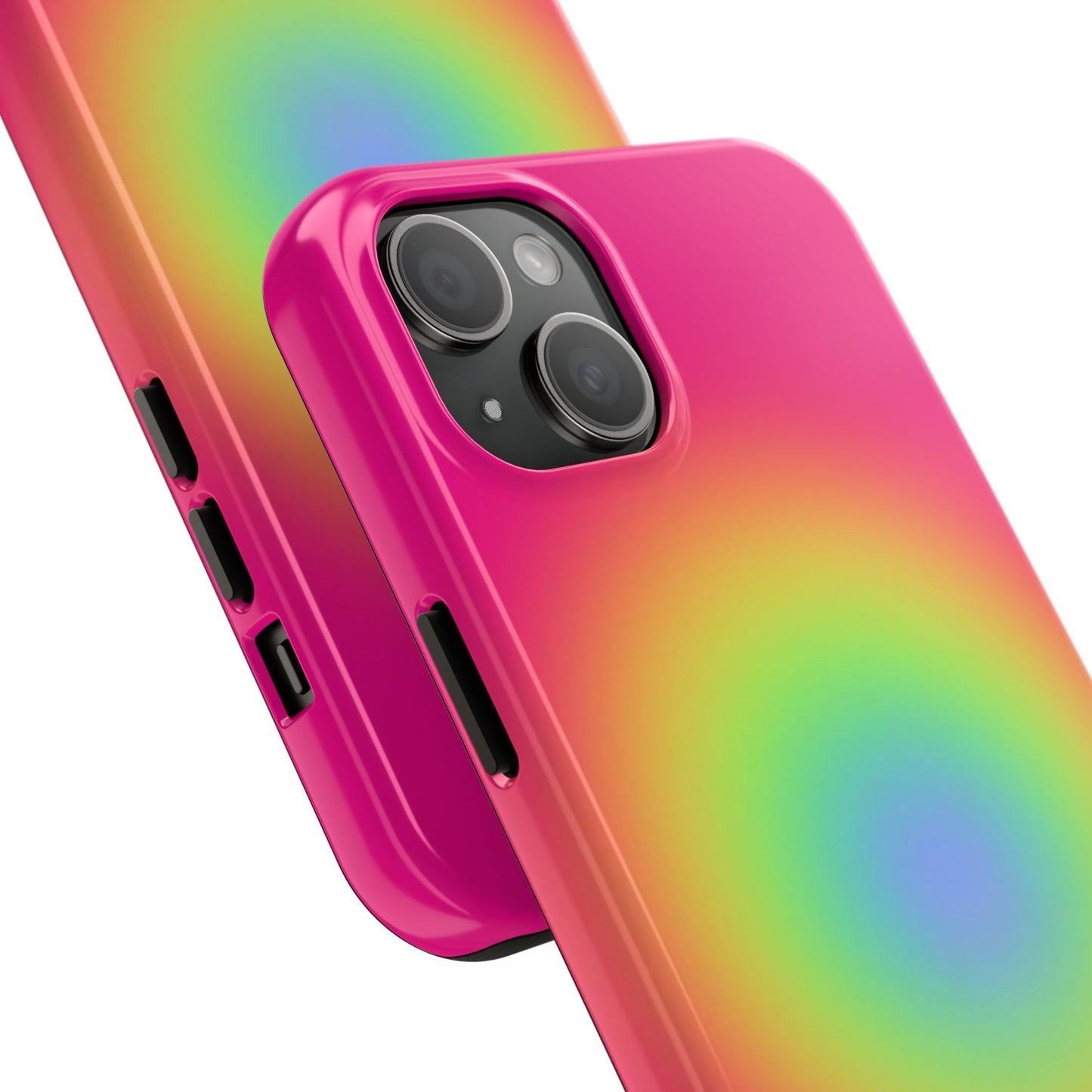 Pink Aura Phone Case, Pink, Yellow, Trendy, Clean Girl Aesthetic, Preppy, Glossy Phone Case