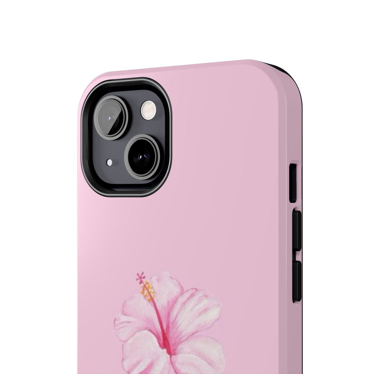 Hibiscus Flower Phone Case, Pink, Tropical, Hawaiin, Clean Girl Aesthetic, Preppy, Glossy Phone Case