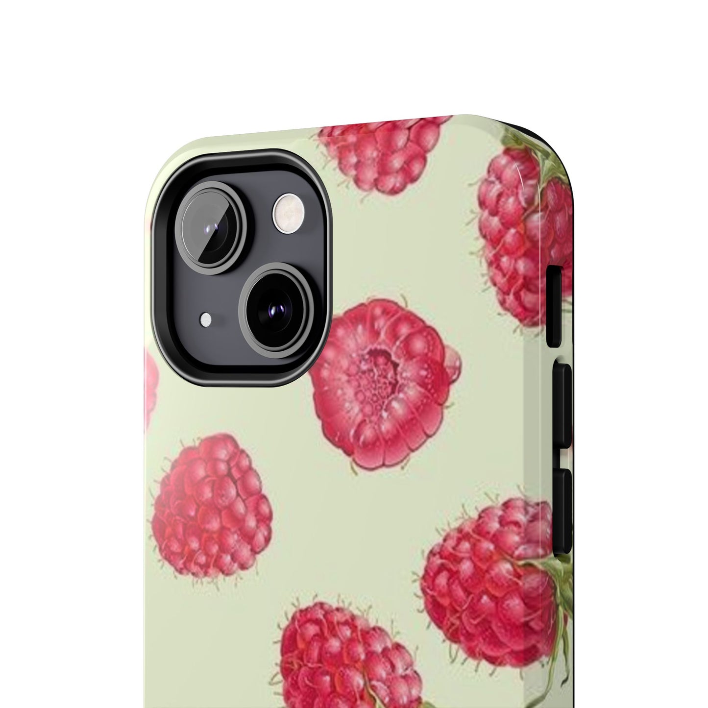 Raspberry Phone Case, Fruit, Cute, Clean Girl, Glossy Phone Case