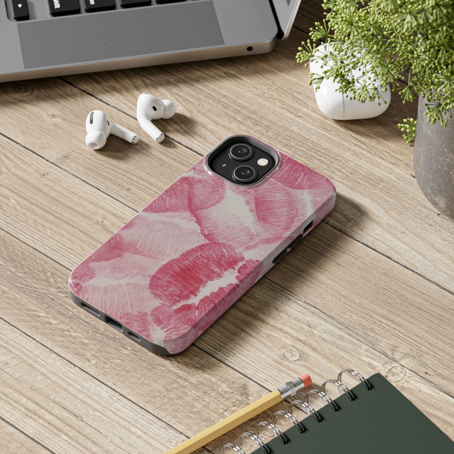 Pink Kiss Lipstick Fashion Aesthetic Glossy Phone Case