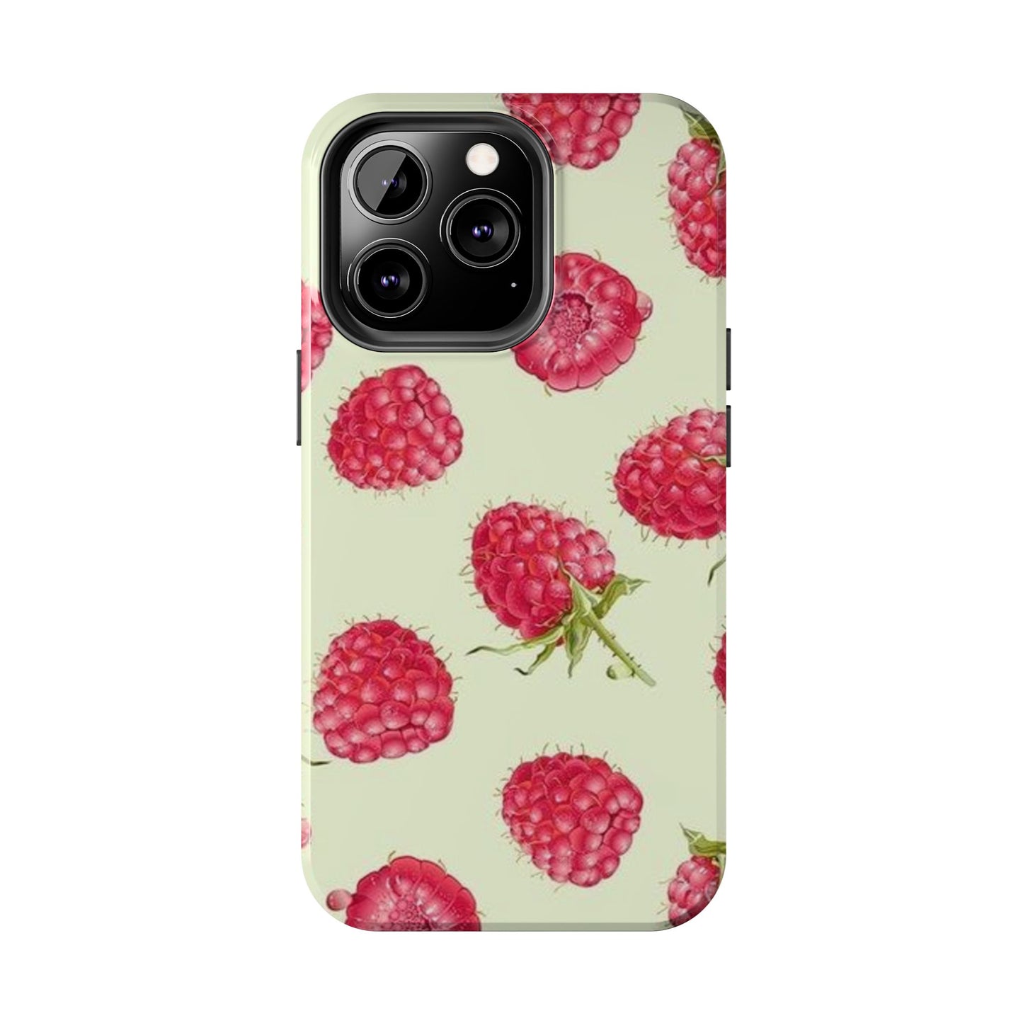 Raspberry Phone Case, Fruit, Cute, Clean Girl, Glossy Phone Case