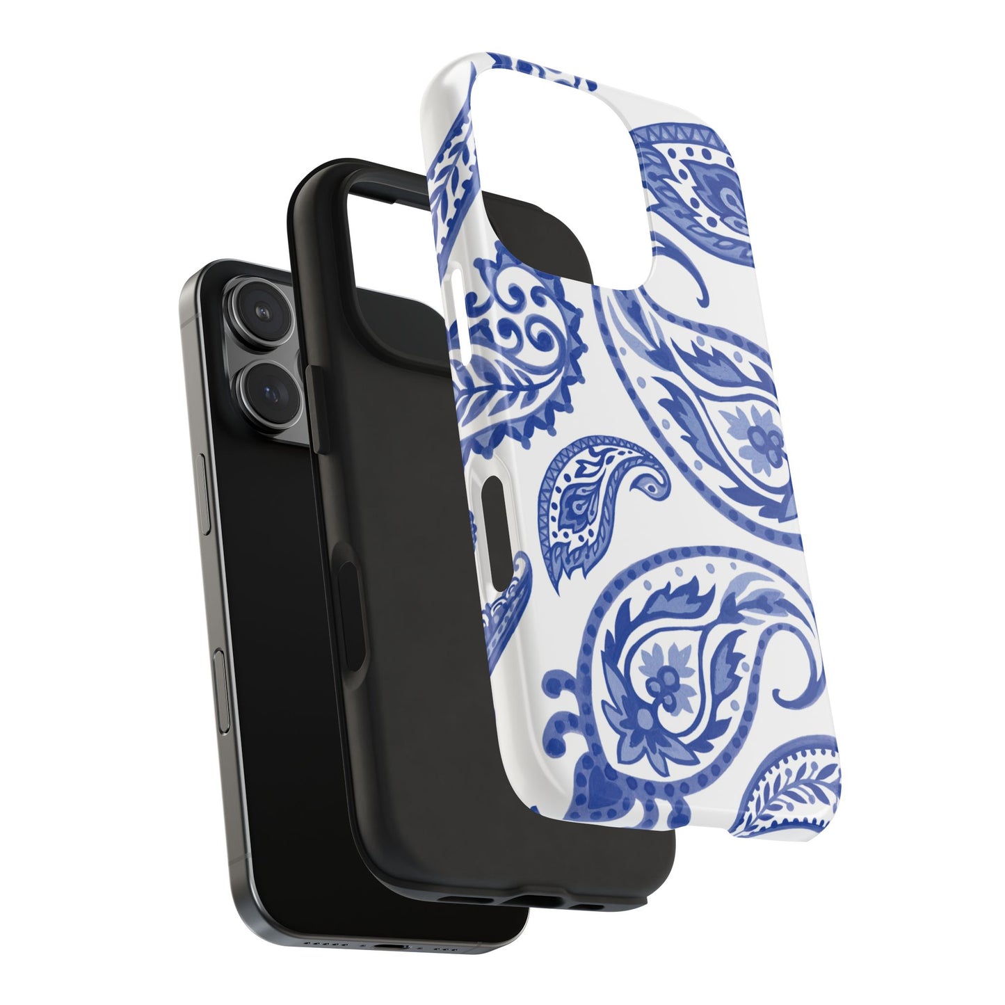 Paisley Blue and White phone case
