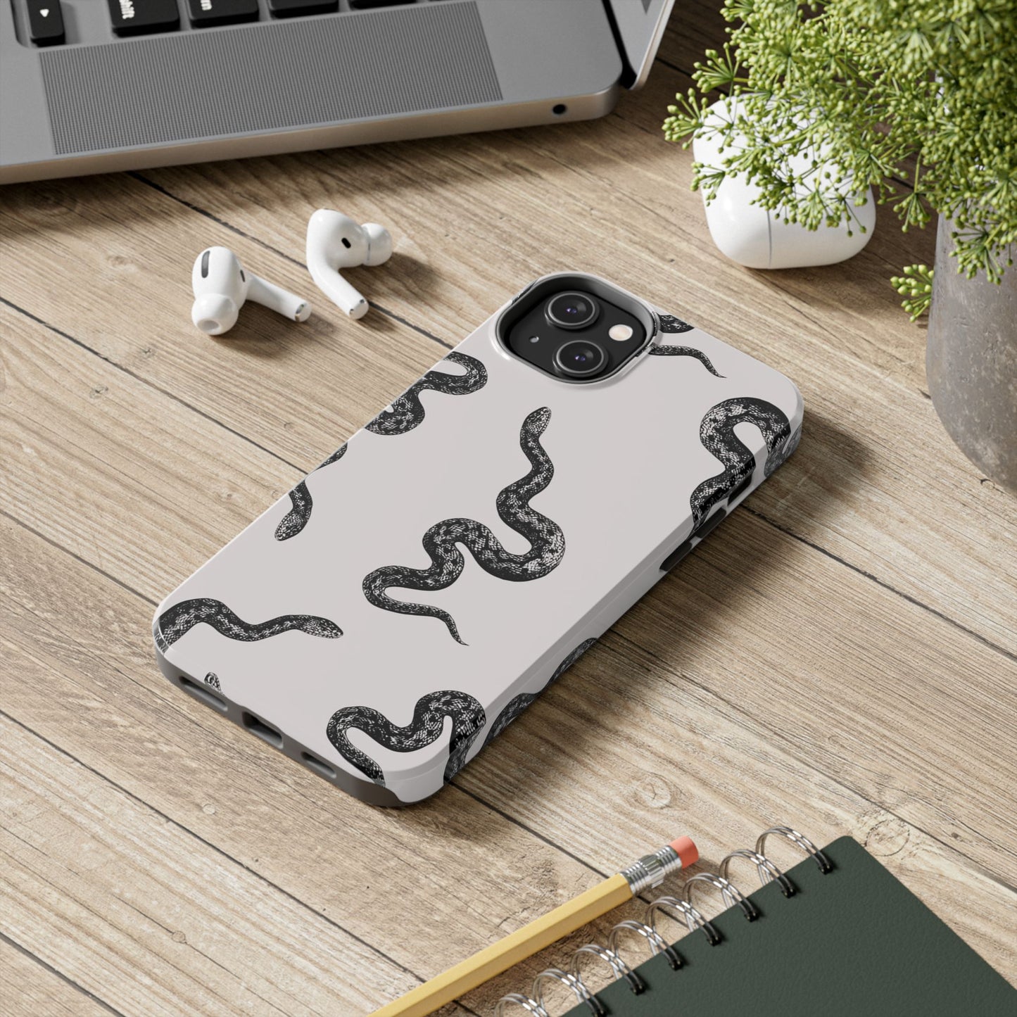 Snake Print Aesthetic Glossy Phone Case