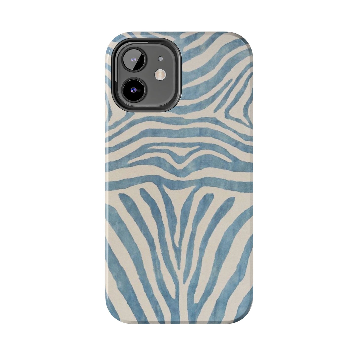 Blue Zebra Print Aesthetic Phone Case