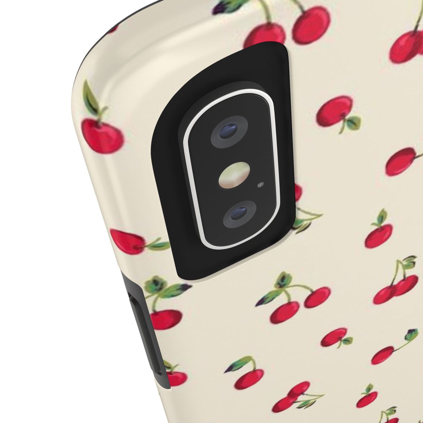 Cherry Print Glossy Phone Case, Feminine, Cutesy