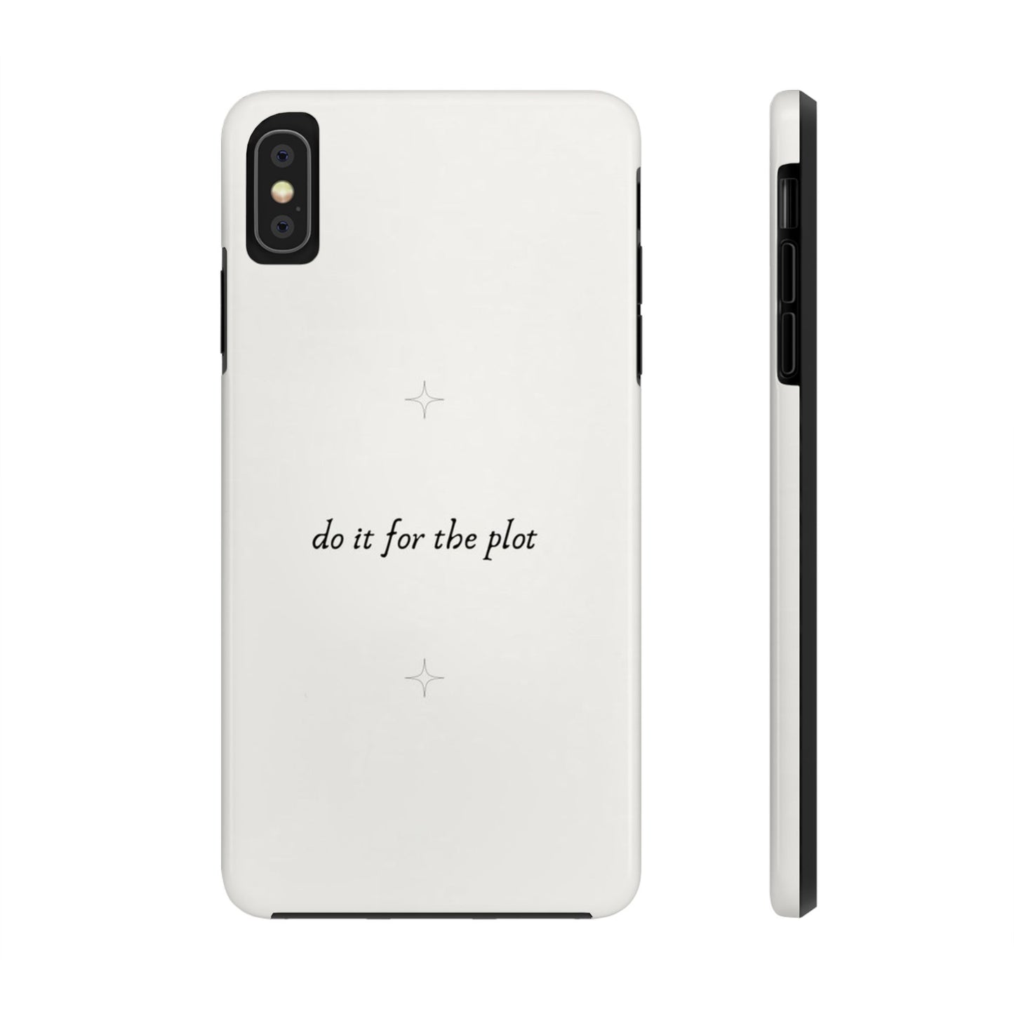 Do It For the Plot Simple Aesthetic Glossy Phone Case with Affirmation