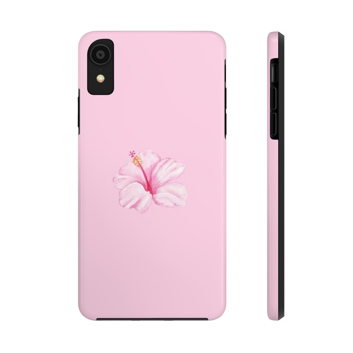Hibiscus Flower Phone Case, Pink, Tropical, Hawaiin, Clean Girl Aesthetic, Preppy, Glossy Phone Case