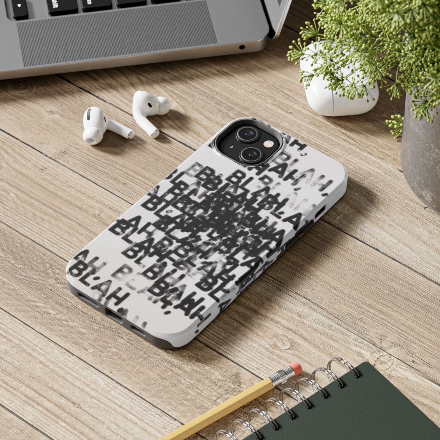 Blah Blah Blah Print Phone Case
