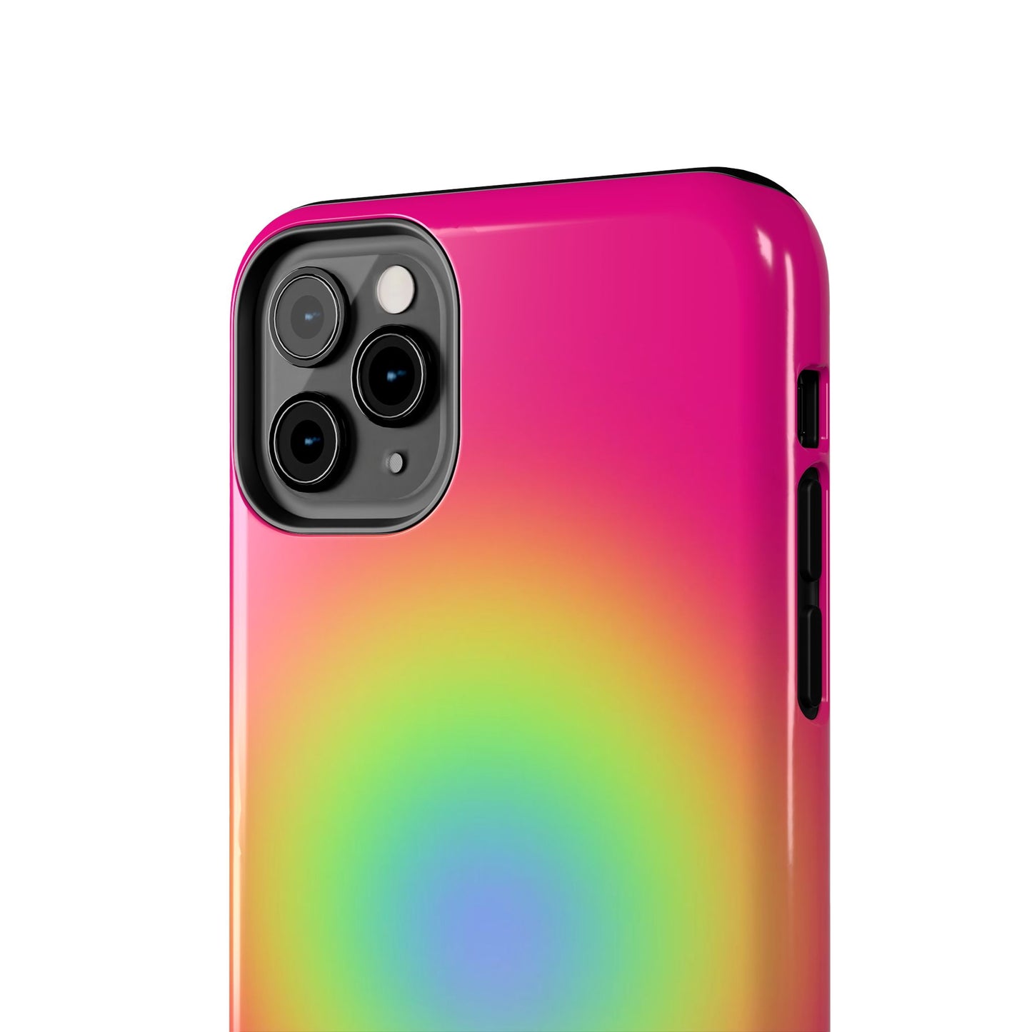 Pink Aura Phone Case, Pink, Yellow, Trendy, Clean Girl Aesthetic, Preppy, Glossy Phone Case