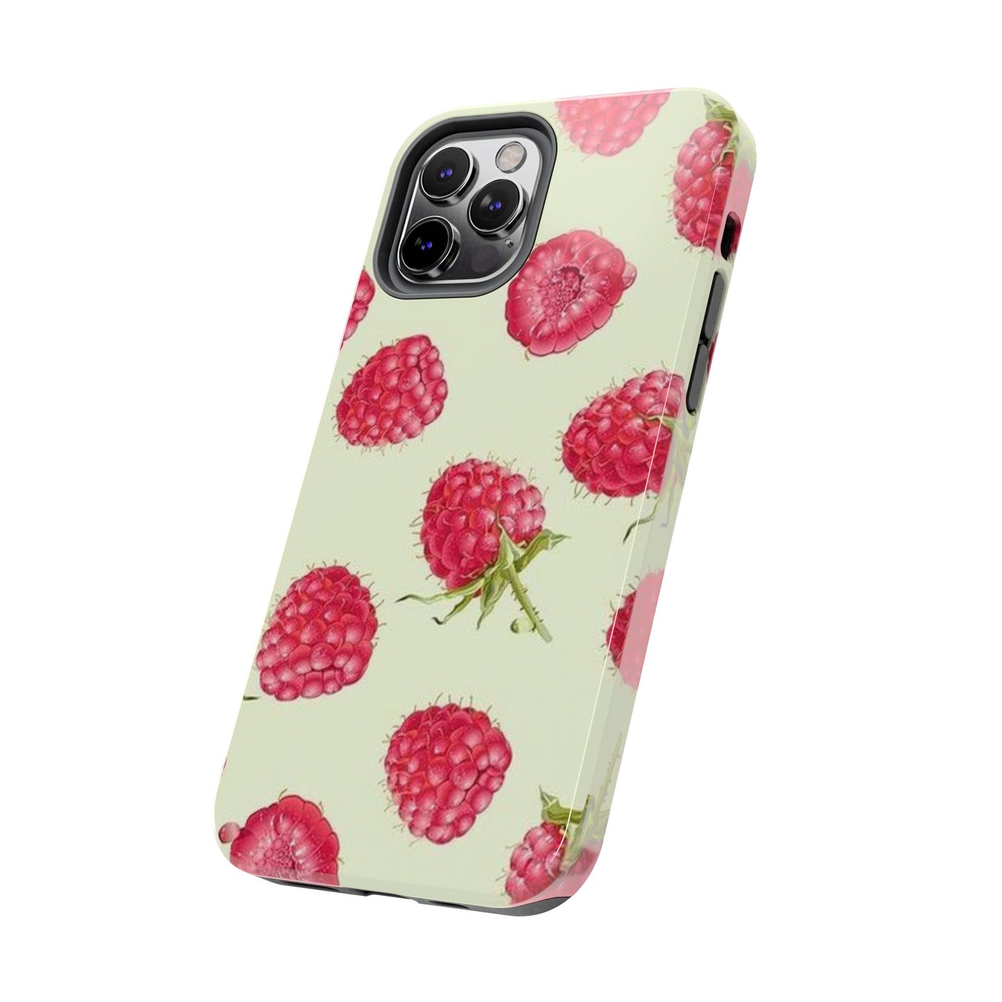 Raspberry Phone Case, Fruit, Cute, Clean Girl, Glossy Phone Case