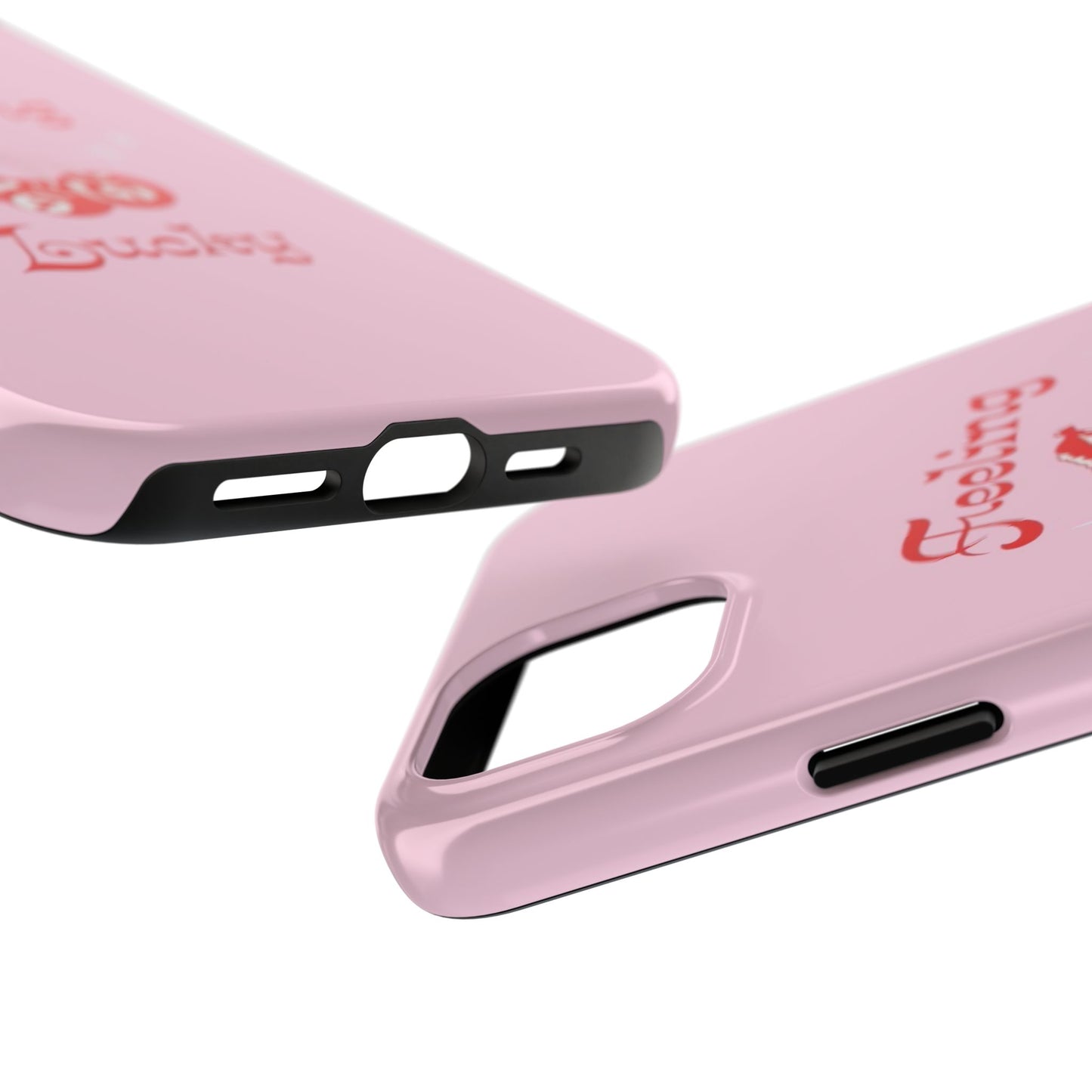 Feeling Lucky Pink Aesthetic Glossy Phone Case, Affirmations