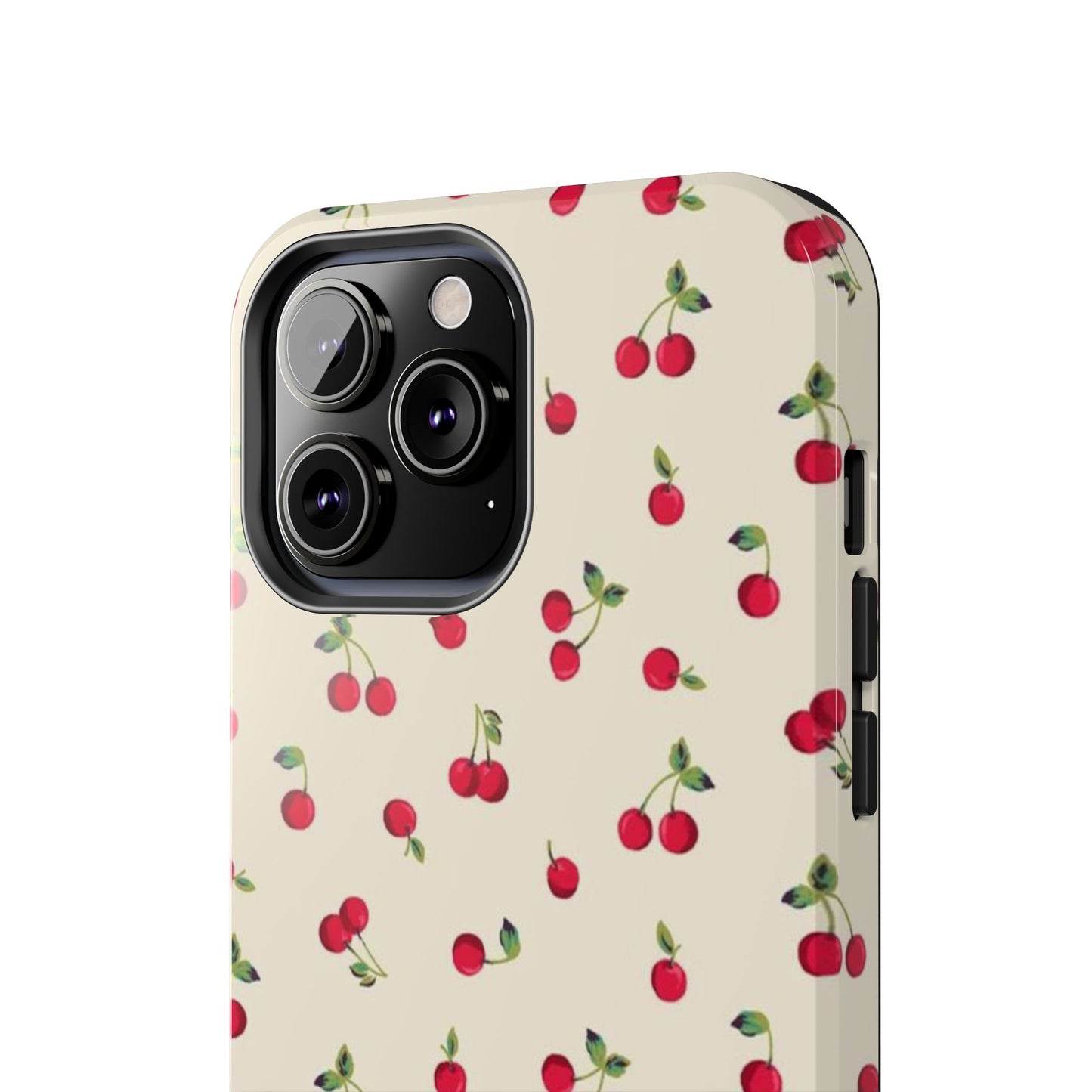 Cherry Print Glossy Phone Case, Feminine, Cutesy