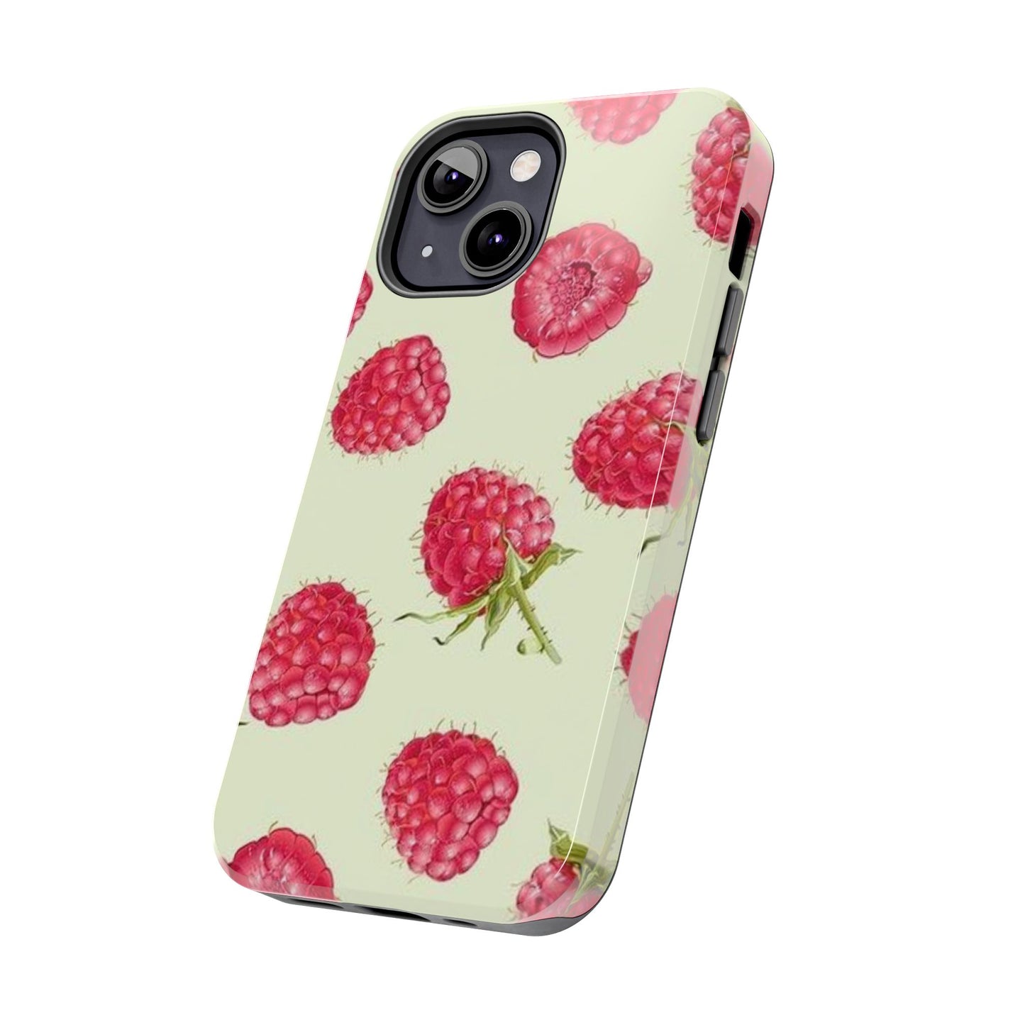 Raspberry Phone Case, Fruit, Cute, Clean Girl, Glossy Phone Case