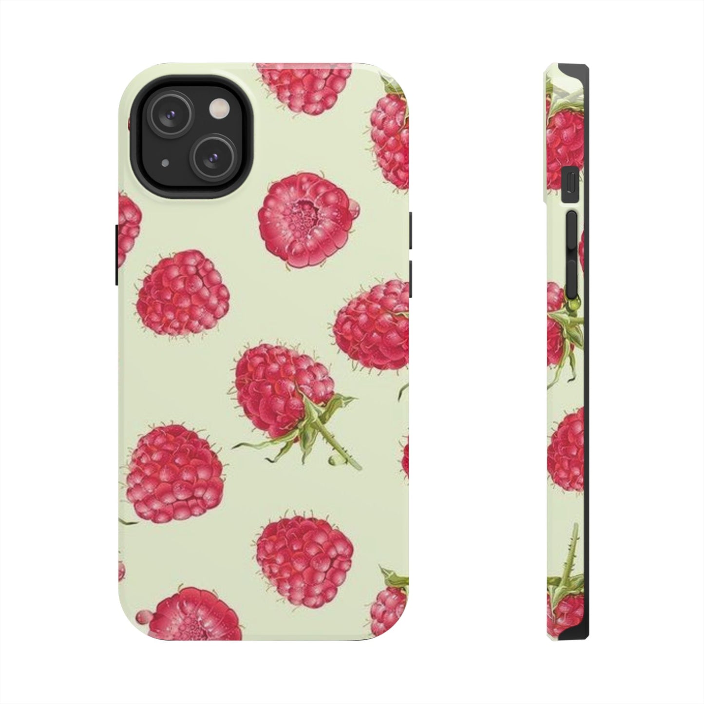 Raspberry Phone Case, Fruit, Cute, Clean Girl, Glossy Phone Case