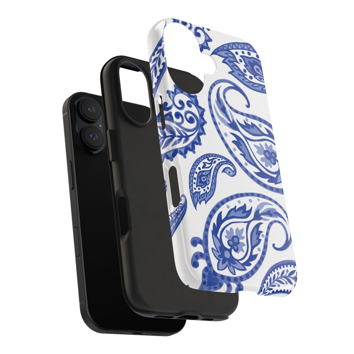 Paisley Blue and White phone case