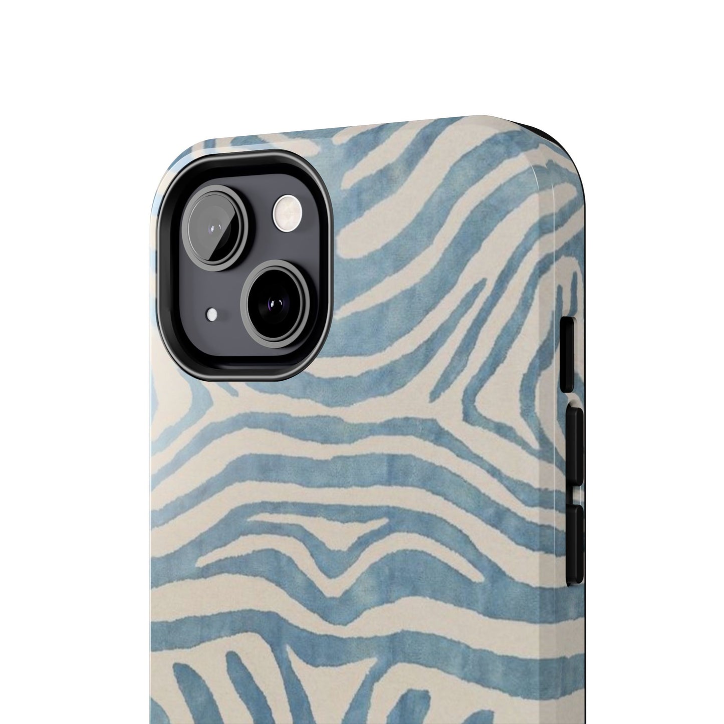 Blue Zebra Print Aesthetic Phone Case