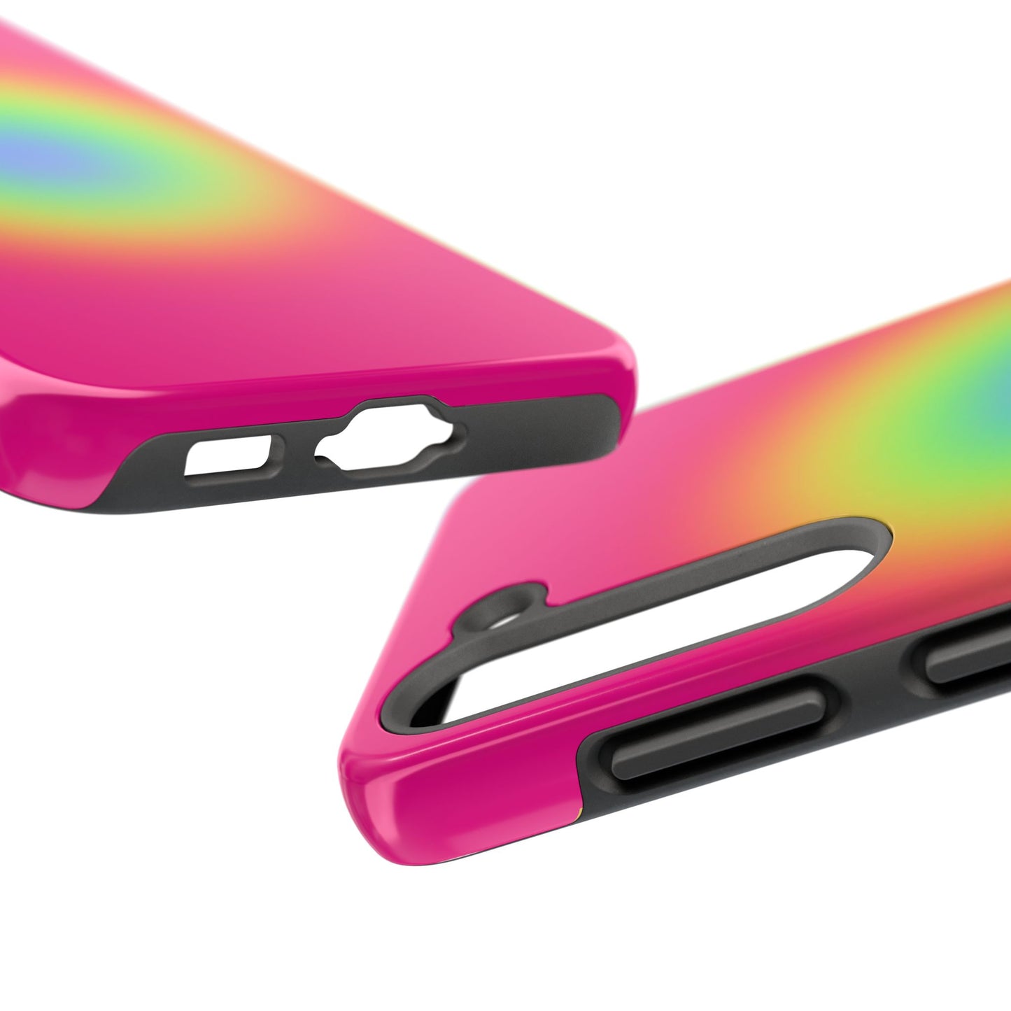 Pink Aura Phone Case, Pink, Yellow, Trendy, Clean Girl Aesthetic, Preppy, Glossy Phone Case