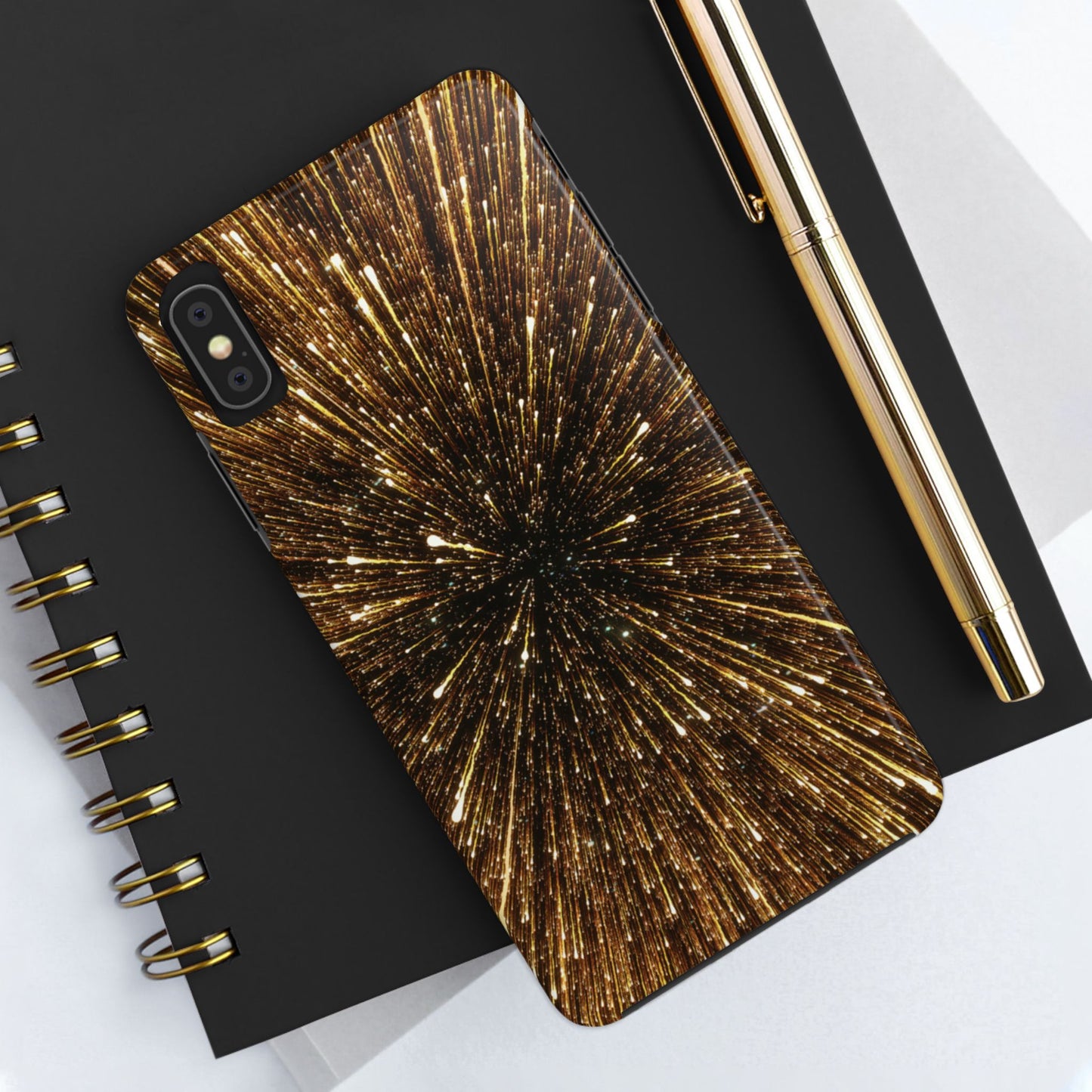 Star Burst Gold Galaxy Phone Case