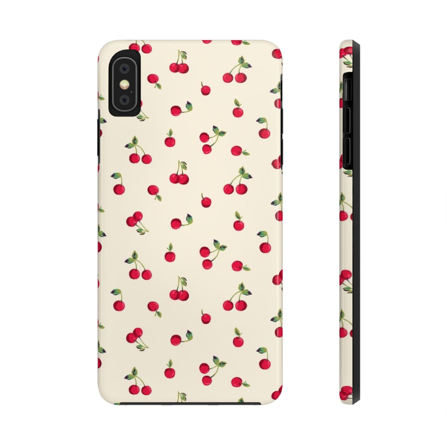 Cherry Print Glossy Phone Case, Feminine, Cutesy
