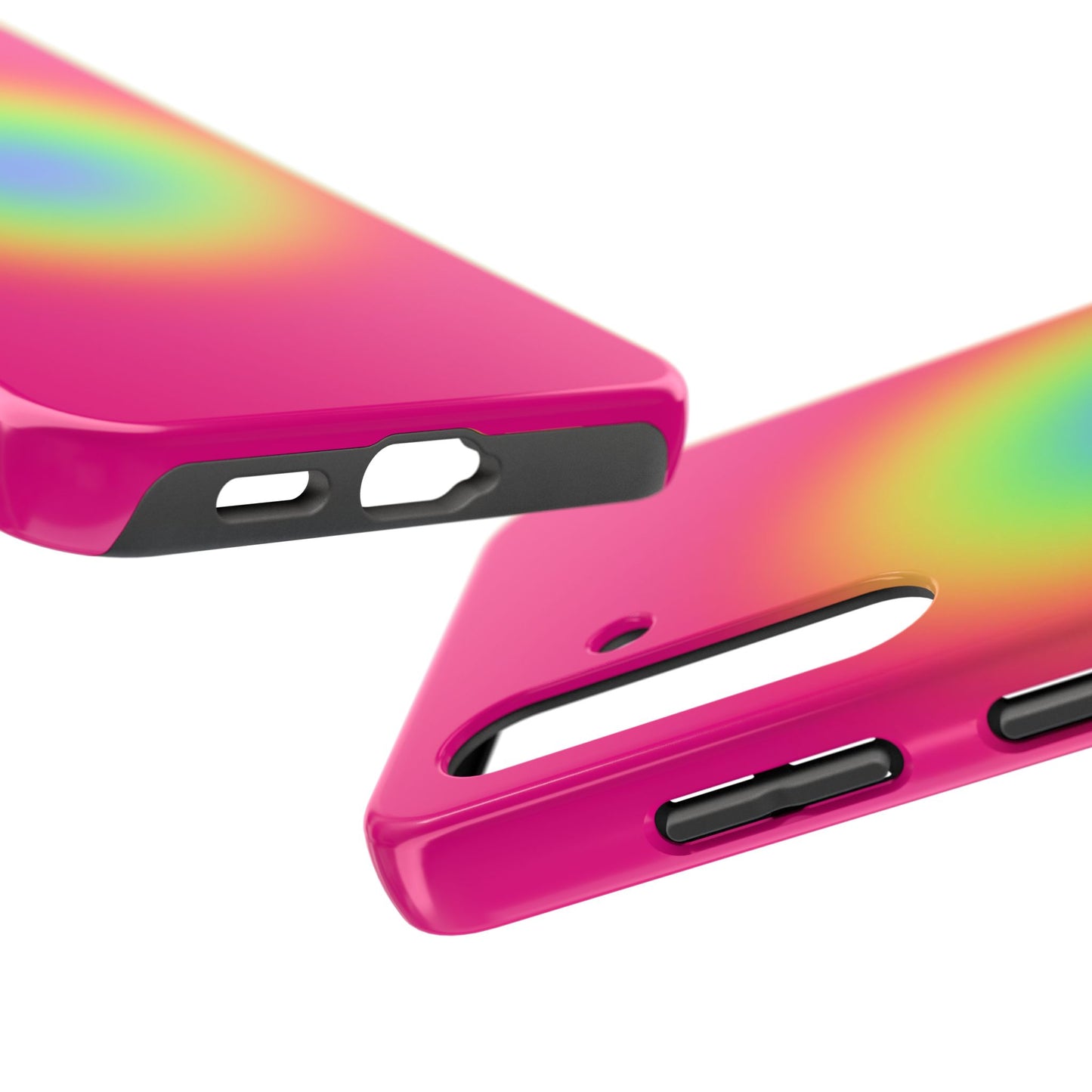Pink Aura Phone Case, Pink, Yellow, Trendy, Clean Girl Aesthetic, Preppy, Glossy Phone Case