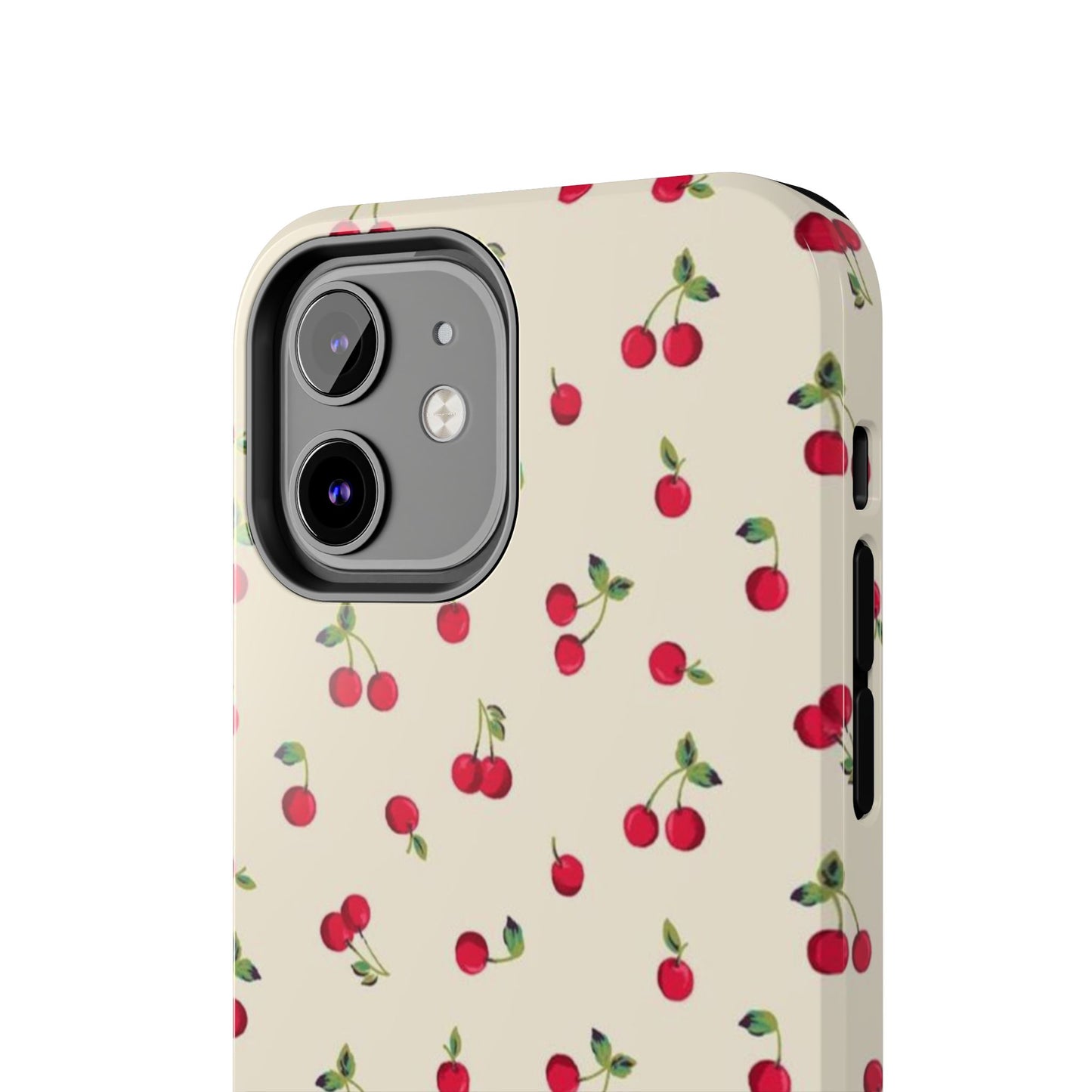 Cherry Print Glossy Phone Case, Feminine, Cutesy