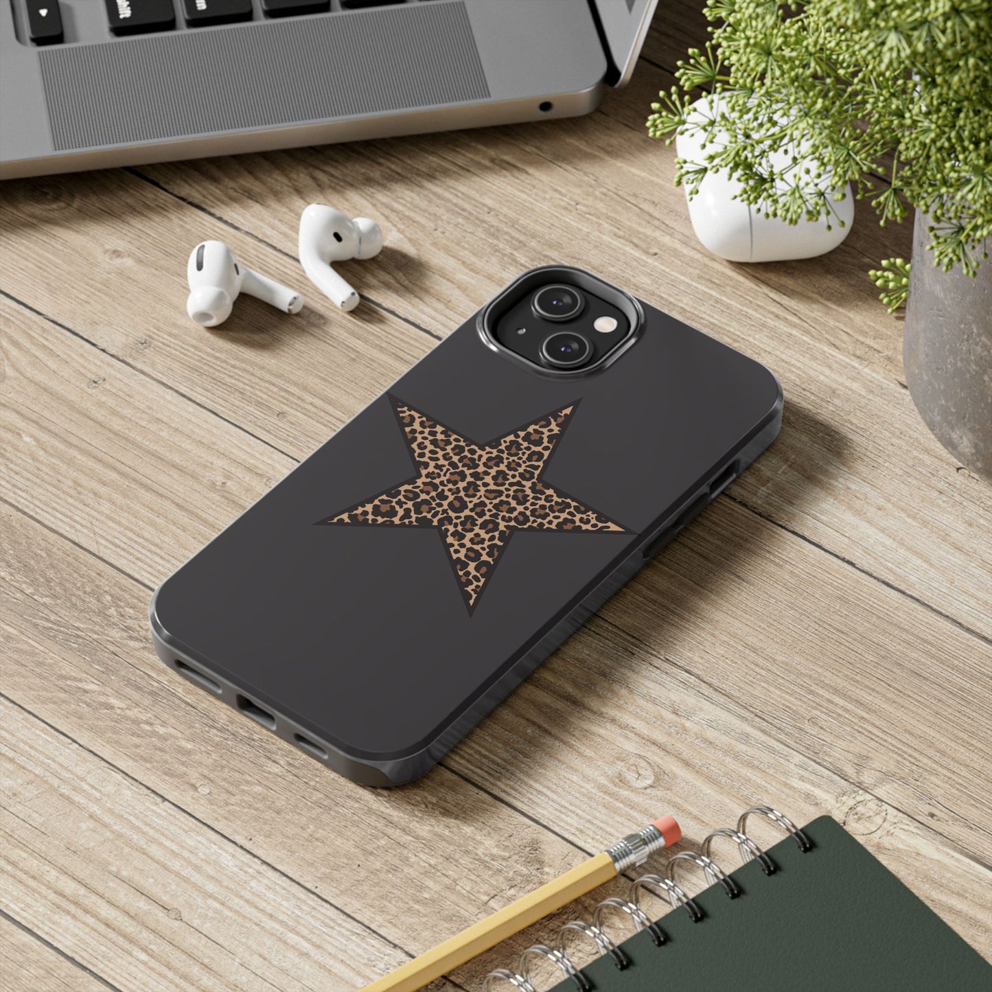 Cheetah Print Star Scandi Style Phone Case