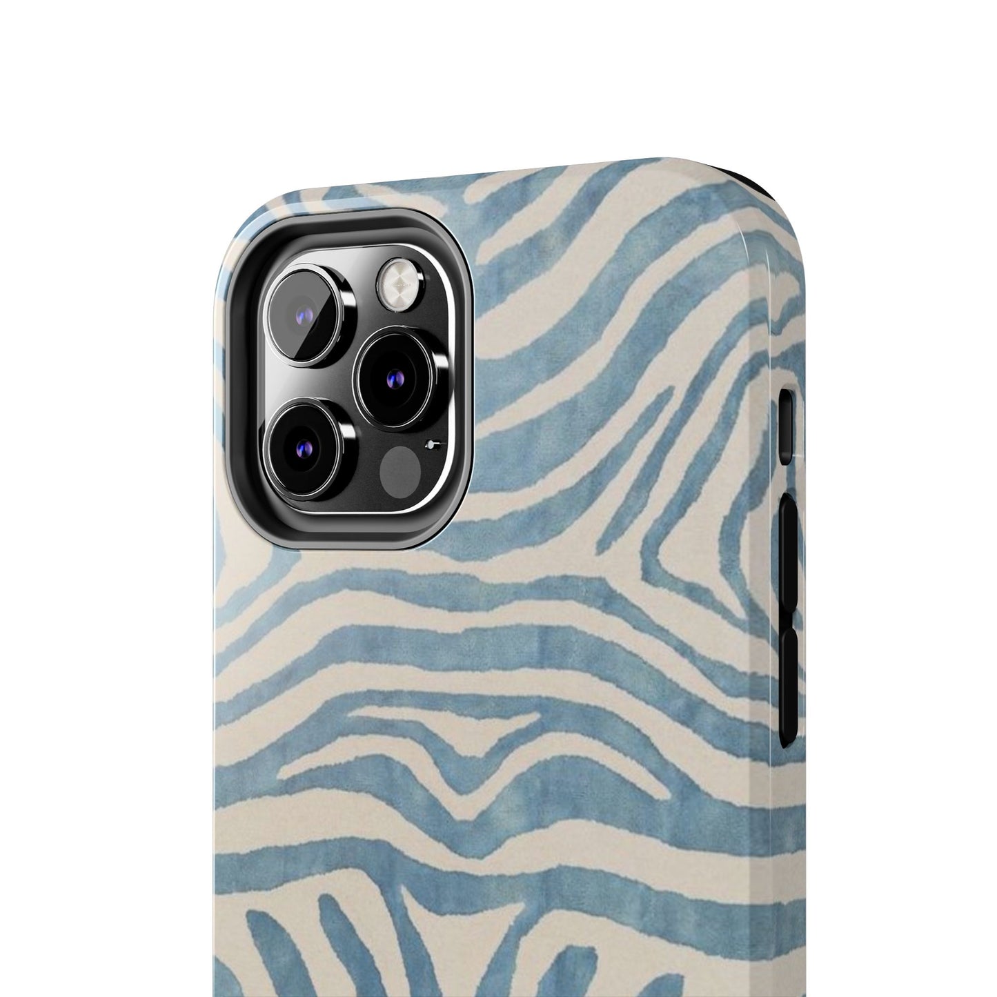 Blue Zebra Print Aesthetic Phone Case