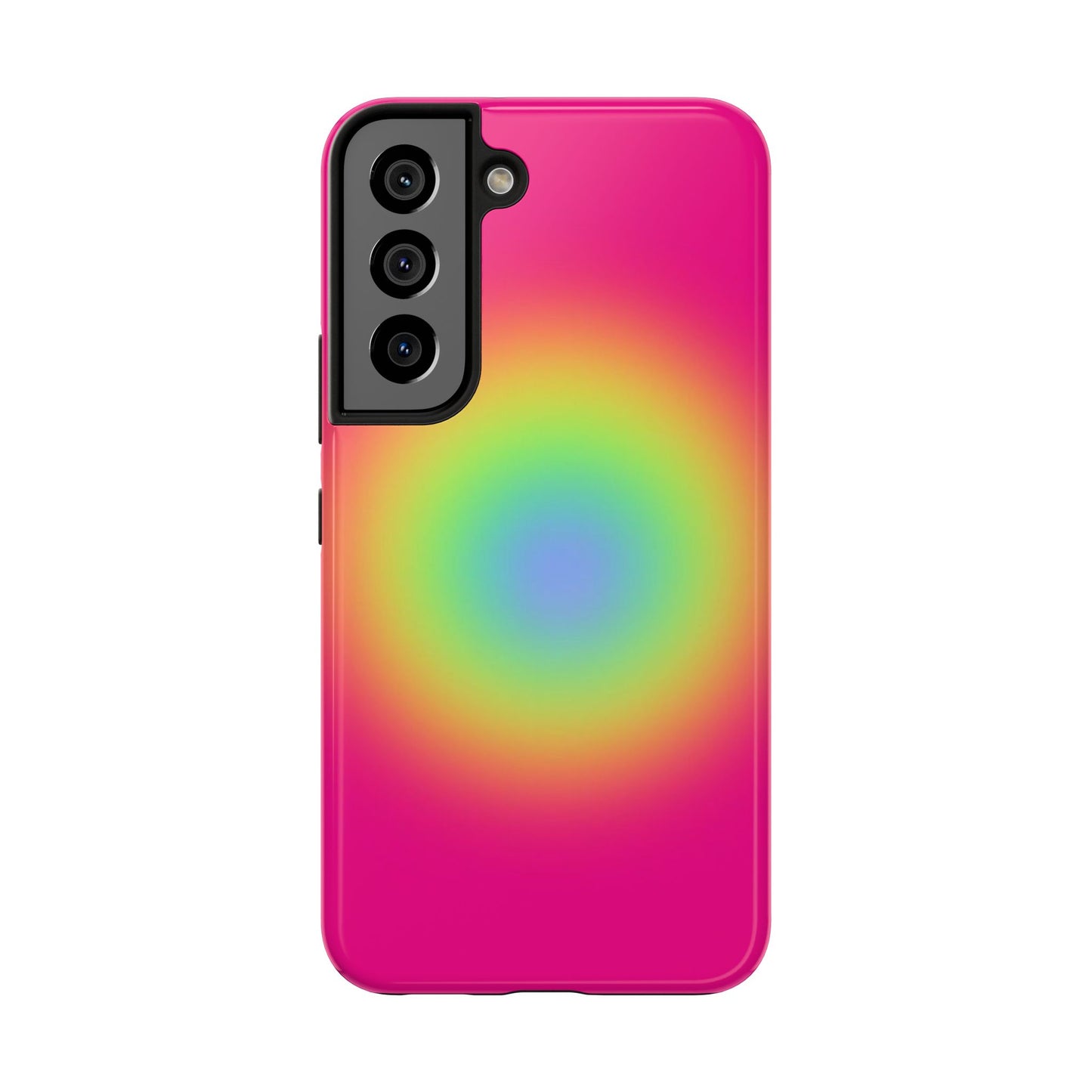 Pink Aura Phone Case, Pink, Yellow, Trendy, Clean Girl Aesthetic, Preppy, Glossy Phone Case